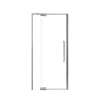 Samuel Mueller Innova 36-in X 76-in Pivot Shower Door with 3/8-in Clear Glass and Contour Double-Sided Handle, Brushed Stainless
