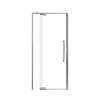 Samuel Mueller Innova 36-in X 76-in Pivot Shower Door with 3/8-in Clear Glass and Tyler Double-Sided Handle, Brushed Stainless