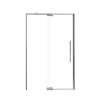 Samuel Mueller Innova 48-in X 76-in Pivot Shower Door with 3/8-in Clear Glass and Barrington Knurled Double-Sided Handle, Brushed Stainless