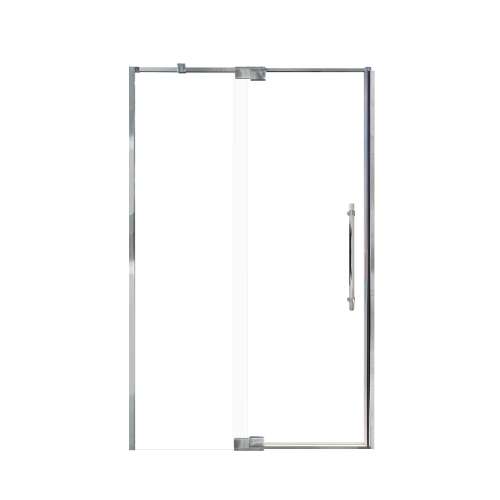 Samuel Mueller Innova 48-in X 76-in Pivot Shower Door with 3/8-in Clear Glass and Barrington Plain Handle and Knob Handle, Polished Chrome