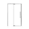 Innova 48-in X 76-in Pivot Shower Door with 3/8-in Clear Glass and Royston Double-Sided Handle, Brushed Stainless