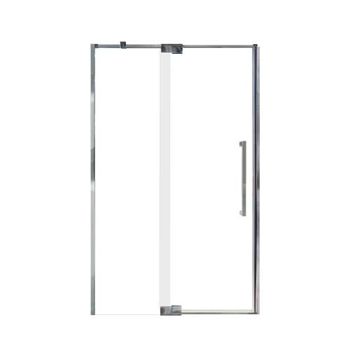Innova 48-in X 76-in Pivot Shower Door with 3/8-in Clear Glass and Sampson Double-Sided Handle, Polished Chrome