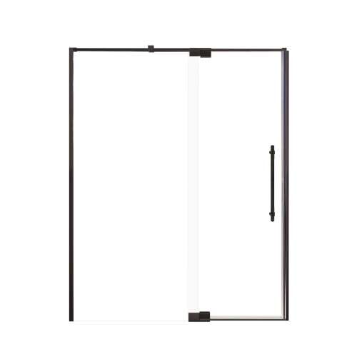 Innova 60-in X 76-in Pivot Shower Door with 3/8-in Clear Glass and Barrington Knurled Double-Sided Handle, Matte Black