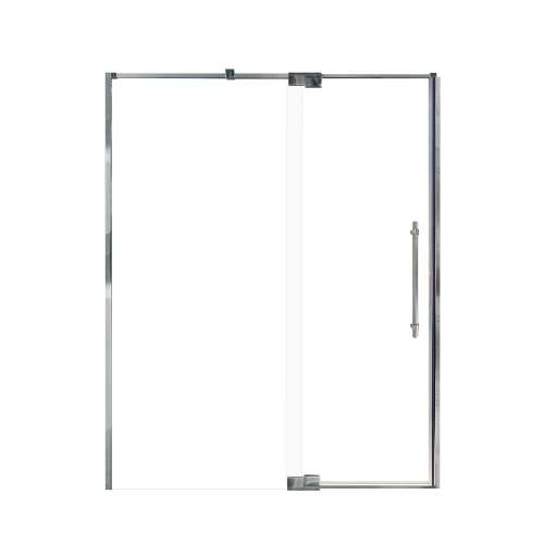 Samuel Mueller Innova 60-in X 76-in Pivot Shower Door with 3/8-in Clear Glass and Barrington Knurled Handle and Knob Handle, Polished Chrome