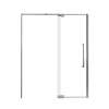 Samuel Mueller Innova 60-in X 76-in Pivot Shower Door with 3/8-in Clear Glass and Juliette Double-Sided Handle, Brushed Stainless
