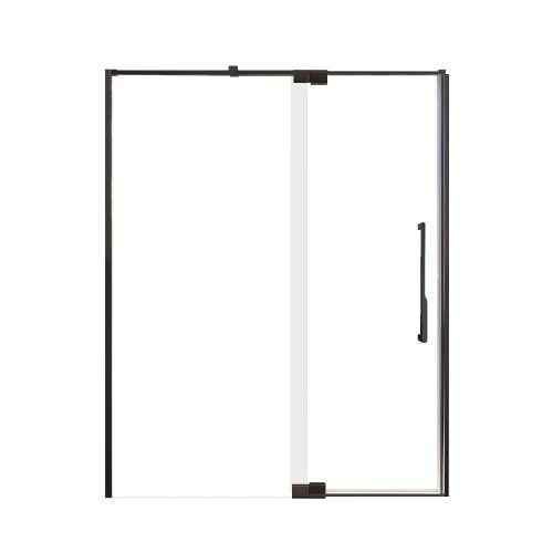 Innova 60-in X 76-in Pivot Shower Door with 3/8-in Clear Glass and Juliette Double-Sided Handle, Matte Black