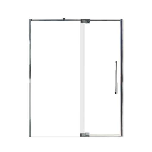 Samuel Mueller Innova 60-in X 76-in Pivot Shower Door with 3/8-in Clear Glass and Juliette Handle and Knob Handle, Polished Chrome