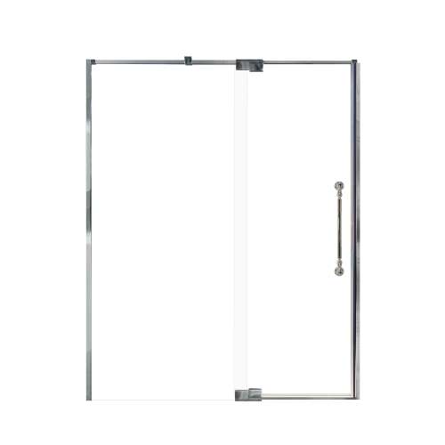 Innova 60-in X 76-in Pivot Shower Door with 3/8-in Clear Glass and Nicholson Double-Sided Handle, Polished Chrome