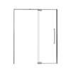 Innova 60-in X 76-in Pivot Shower Door with 3/8-in Clear Glass and Sampson Double-Sided Handle, Brushed Stainless