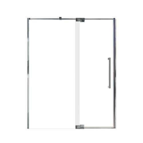 Samuel Mueller Innova 60-in X 76-in Pivot Shower Door with 3/8-in Clear Glass and Sampson Handle and Knob Handle, Polished Chrome