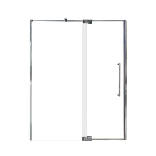 Samuel Mueller Innova 60-in X 76-in Pivot Shower Door with 3/8-in Clear Glass and Tyler Handle and Knob Handle, Polished Chrome
