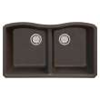 Samuel Müeller Adagio Granite 32-in Kitchen Sink Kit with Grids, Strainers and Drain Installation Kit in Espresso