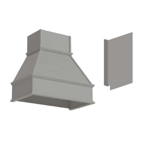 K-SMWH3619-ASM-LG Framington 38-in x 22-in x 34-in Assembled Wood Hood with Panel, Light Grey
