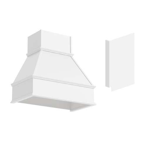 K-SMWH3619-ASM-WH Framington 38-in x 22-in x 34-in Assembled Wood Hood with Panel, White