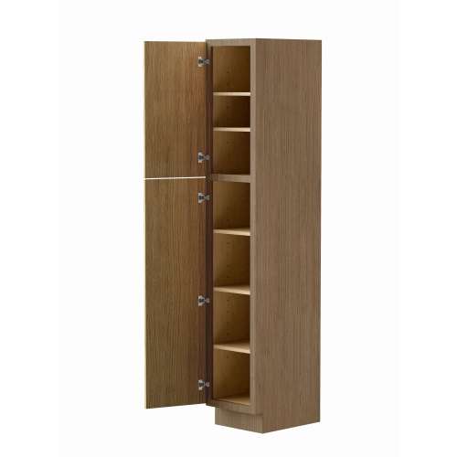 SML188421-RTA-FR02-TW Framington 18-in x 21-in x 84-in Ready to Assemble Latitude Vanity Linen Cabinet, Tan Wood