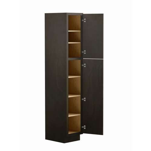 SML188421R-ASM-FR02-SG Framington 18-in x 21-in x 84-in Assembled Latitude Vanity Linen Cabinet With Right-Hand Opening Door, Smokey Grey