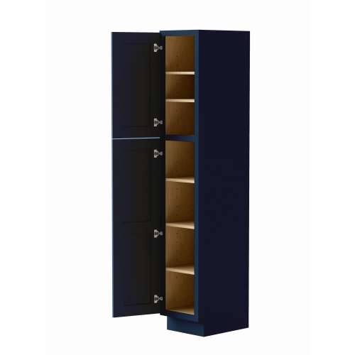 SML158421-RTA-FR01-NB Framington 15-in x 21-in x 84-in Ready to Assemble Remington Vanity Linen Cabinet, Navy Blue