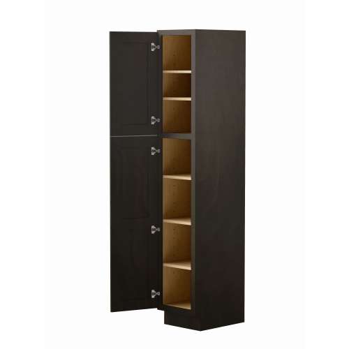 SML158421-RTA-FR01-SG Framington 15-in x 21-in x 84-in Ready to Assemble Remington Vanity Linen Cabinet, Smokey Grey