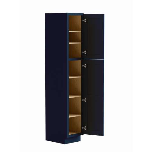 SML158421R-ASM-FR01-NB Framington 15-in x 21-in x 84-in Assembled Remington Vanity Linen Cabinet With Right-Hand Opening Door, Navy Blue