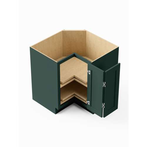 SMLSB33R-ASM-FR01-GR Framington 33-in x 33-in x 35-in Assembled Remington Lazy Susan Easy Reach Base Cabinet With Right-Hand Opening Door, Green