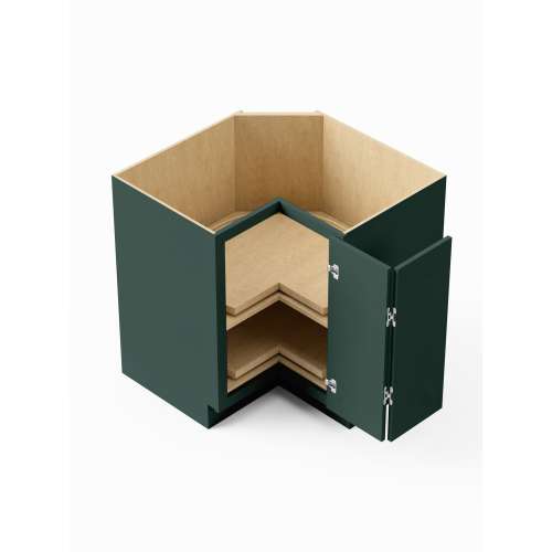 SMLSB33R-ASM-FR02-GR Framington 33-in x 33-in x 35-in Assembled Latitude Lazy Susan Easy Reach Base Cabinet With Right-Hand Opening Door, Green