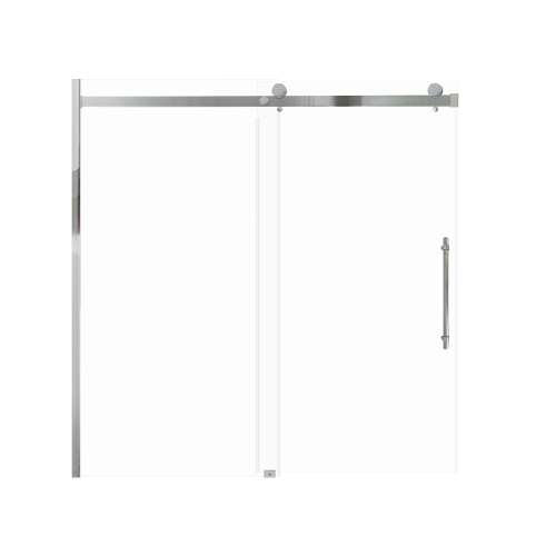 Milan 60-in X 60-in Barn Bathtub Door with 5/16-in Clear Glass and Barrington Knurled Handle and Knob Handle, Polished Chrome