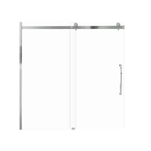 Samuel Mueller Milan 60-in X 60-in Barn Bathtub Door with 5/16-in Clear Glass and Juliette Double-Sided Handle, Polished Chrome