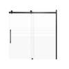 Milan 60-in X 60-in Barn Bathtub Door with 5/16-in Frost Glass and Barrington Plain Double-Sided Handle, Matte Black