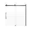 Milan 60-in X 60-in Barn Bathtub Door with 5/16-in Frost Glass and Juliette Double-Sided Handle, Matte Black