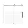 Milan 60-in X 60-in Barn Bathtub Door with 5/16-in Frost Glass and Juliette Double-Sided Handle, Matte Black