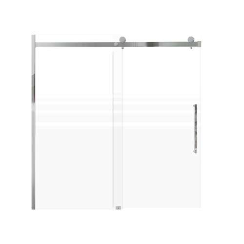 Samuel Mueller Milan 60-in X 60-in Barn Bathtub Door with 5/16-in Frost Glass and Royston Handle and Knob Handle, Polished Chrome