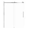 Milan 60-in X 76-in Barn Shower Door with 5/16-in Clear Glass and Barrington Plain Double-Sided Handle, Brushed Stainless