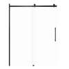 Samuel Mueller Milan 60-in X 76-in Barn Shower Door with 5/16-in Clear Glass and Barrington Plain Double-Sided Handle, Matte Black