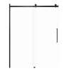 Milan 60-in X 76-in Barn Shower Door with 5/16-in Clear Glass and Contour Double-Sided Handle, Matte Black
