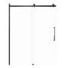 Milan 60-in X 76-in Barn Shower Door with 5/16-in Clear Glass and Juliette Double-Sided Handle, Matte Black