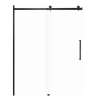 Milan 60-in X 76-in Barn Shower Door with 5/16-in Clear Glass and Royston Double-Sided Handle, Matte Black
