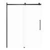 Milan 60-in X 76-in Barn Shower Door with 5/16-in Clear Glass and Tyler Double-Sided Handle, Matte Black