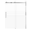 Milan 60-in X 76-in Barn Shower Door with 5/16-in Frost Glass and Royston Double-Sided Handle, Polished Chrome