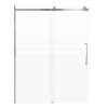 Samuel Mueller Milan 60-in X 76-in Barn Shower Door with 5/16-in Frost Glass and Juliette Double-Sided Handle, Brushed Stainless
