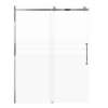 Milan 60-in X 76-in Barn Shower Door with 5/16-in Frost Glass and Nicholson Double-Sided Handle, Polished Chrome