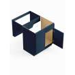 Framington 36-in x 21-in x 33-in Assembled Slim Shaker Double Door Double Drawer Front ADA Vanity Sink Base Cabinet, Navy Blue, SMVS36-ADA-ASM-FR02-NB