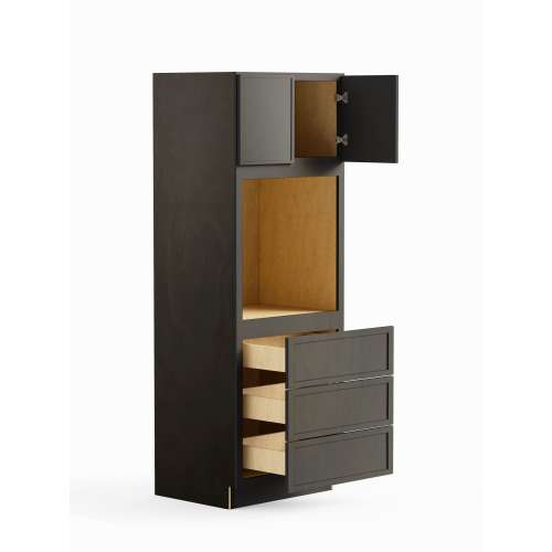 SMO338424-ASM-FR02-SG Framington 33-in x 24-in x 84-in Assembled Latitude Tall Oven Cabinet, Smokey Grey