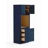 SMO339024-ASM-FR02-NB Framington 33-in x 24-in x 90-in Assembled Latitude Tall Oven Cabinet, Navy Blue