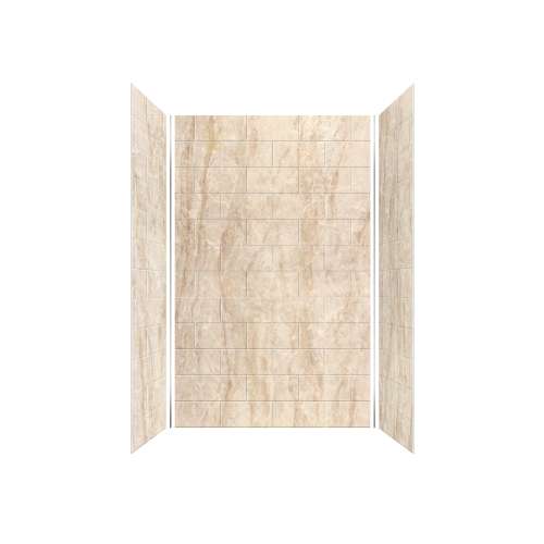 SMPPWK603696-62 Pioneer Plus 60-in x 36-in x 96-in Shower Wall Kit, Andes (8-in x 16-in Horizontal Tile Pattern with Stone Color)