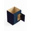 SMSB27-RTA-FR01-NB Framington 27-in x 24-in x 35-in Ready To Assemble Remington Double Door Single Drawer Front Sink Base Cabinet, Navy Blue