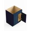 SMSB24-ASM-FR02-NB Framington 24-in x 24-in x 35-in Assembled Latitude Double Door Single Drawer Front Sink Base Cabinet, Navy Blue