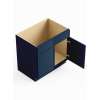 SMSB42-RTA-FR02-NB Framington 42-in x 24-in x 35-in Ready To Assemble Latitude Double Door Double Drawer Front Sink Base Cabinet, Navy Blue