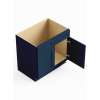 SMSB36-ASM-FR01-NB Framington 36-in x 24-in x 35-in Assembled Remington Double Door Double Drawer Front Sink Base Cabinet, Navy Blue