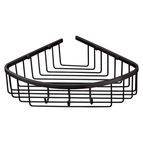 SMSBC-MB 12-in x 10-in x 3-in Stainless Steel Corner Shower Basket, Matte Black