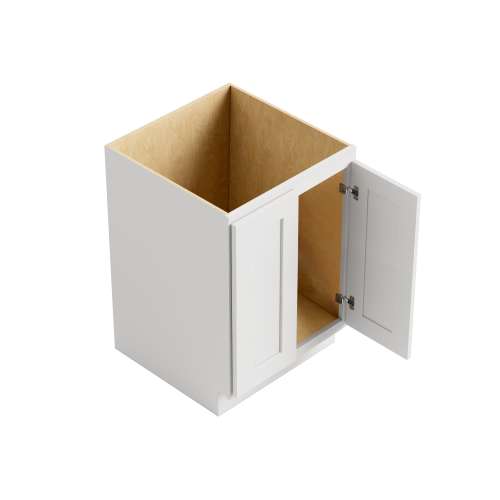 Framington 33-in x 24-in x 35-in Ready To Assemble Remington Double Door Sink Base Cabinet, White, SMSBD33-RTA-FR01-WH